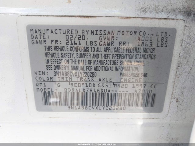 2020 Nissan SENTRA SV XTRONIC CVT — фото 9