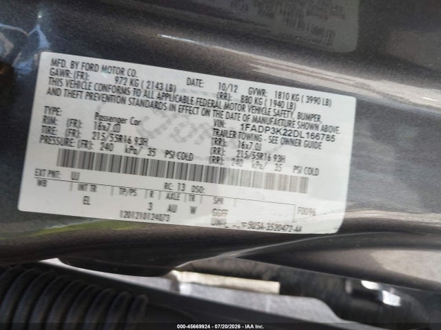 2013 FORD FOCUS SE 照片 9