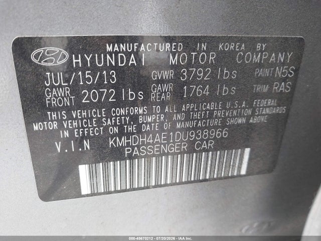 2013 Hyundai ELANTRA GLS 照片 9