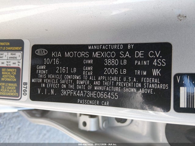 2017 KIA FORTE LX — фото 9
