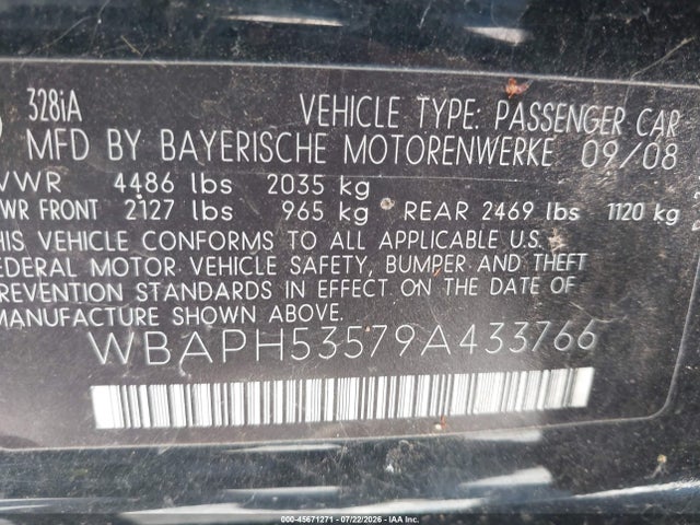 2009 BMW 328I 照片 9