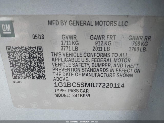 صورة 9 لـ 2018 Chevrolet CRUZE LS AUTO