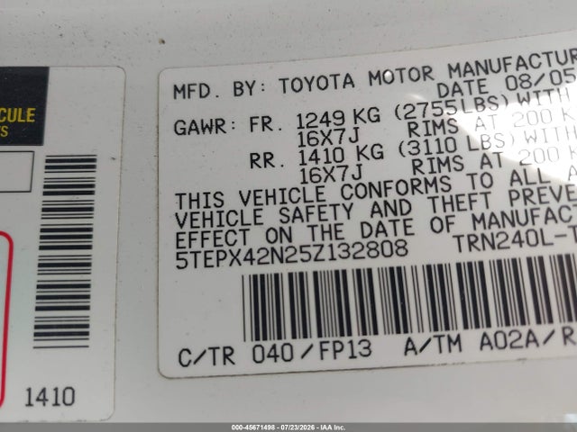 2005 Toyota TACOMA 照片 9