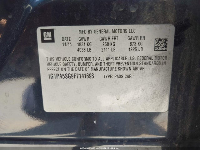 2015 Chevrolet CRUZE LS AUTO 照片 9