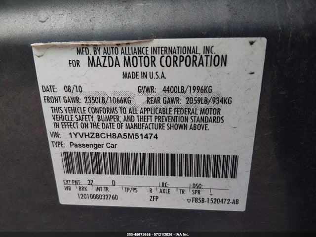 صورة 9 لـ 2010 Mazda MAZDA6 I TOURING