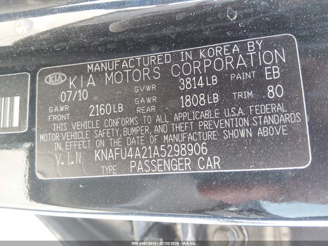 صورة 9 لـ 2010 KIA FORTE EX