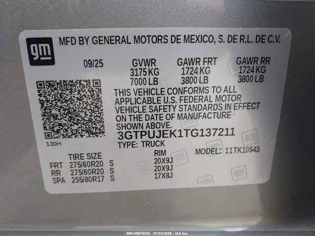 صورة 9 لـ 2026 GMC SIERRA 1500 , SHORT BED, ELEVATION, 4WD