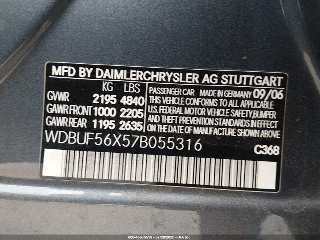 2007 Mercedes-BENZ E 350 照片 9