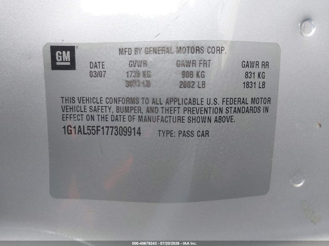 صورة 9 لـ 2007 Chevrolet COBALT LT