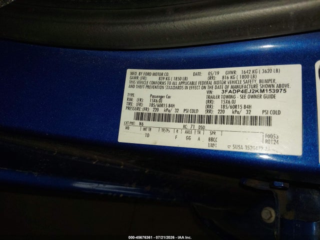 صورة 9 لـ 2019 FORD FIESTA SE
