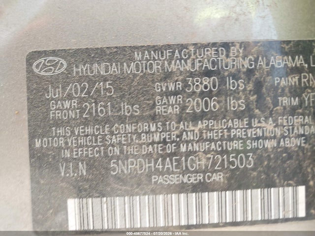 2016 Hyundai ELANTRA SE 照片 9