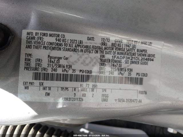 صورة 9 لـ 2013 FORD FOCUS SE