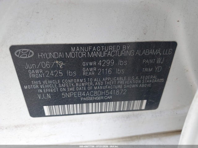صورة 9 لـ 2013 Hyundai SONATA GLS