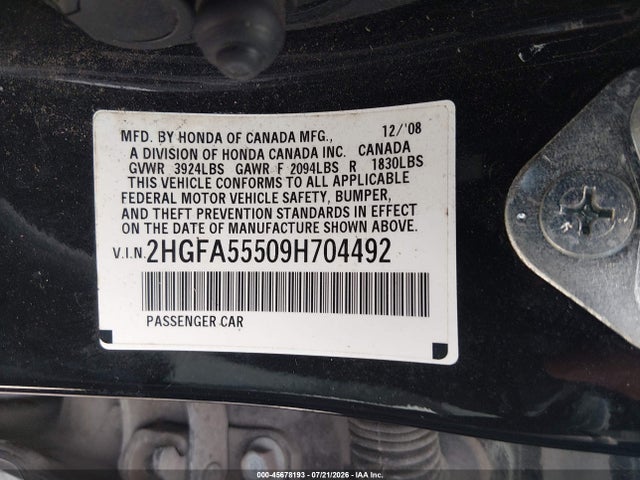 صورة 9 لـ 2009 Honda CIVIC SI