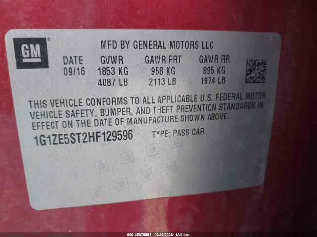 2017 Chevrolet MALIBU 1LT 照片 9