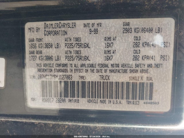 صورة 9 لـ 2001 Dodge RAM 1500 ST