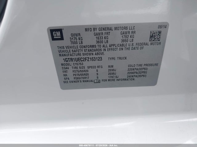 2015 GMC SIERRA 1500 SLE 照片 9