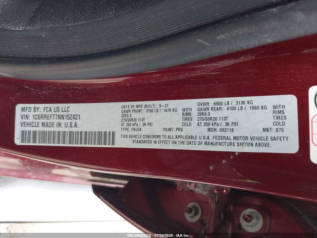 2022 RAM 1500 LONE STAR 4X2 5'7 BOX 9