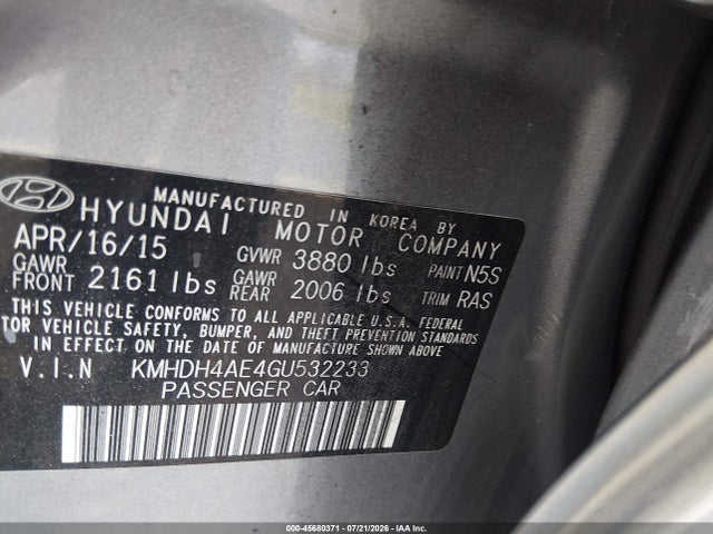 2016 Hyundai ELANTRA SE 照片 9