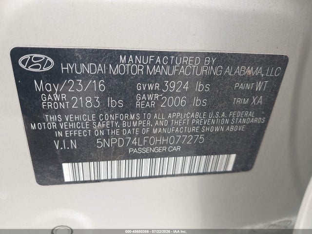 صورة 9 لـ 2017 Hyundai ELANTRA SE
