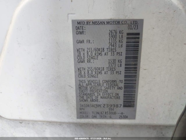 2023 NISSAN PATHFINDER S 4WD 9