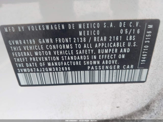 2016 Volkswagen JETTA 1.4T SE 照片 9