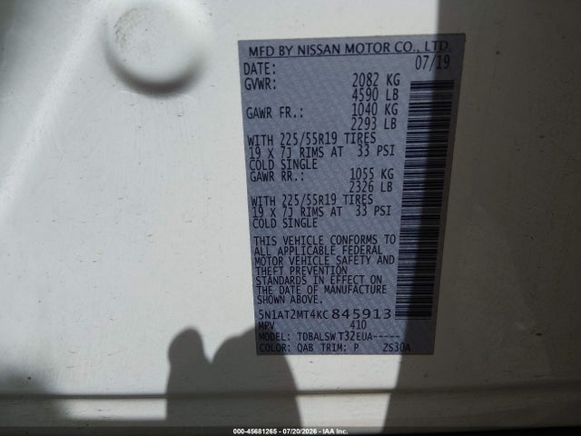 2019 NISSAN ROGUE SL 9