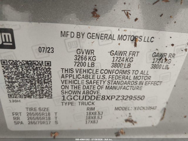 2023 CHEVROLET SILVERADO 1500 4WD STANDARD BED LT 9