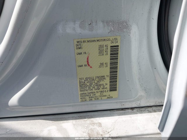 2014 Nissan ALTIMA 2.5 S 照片 9
