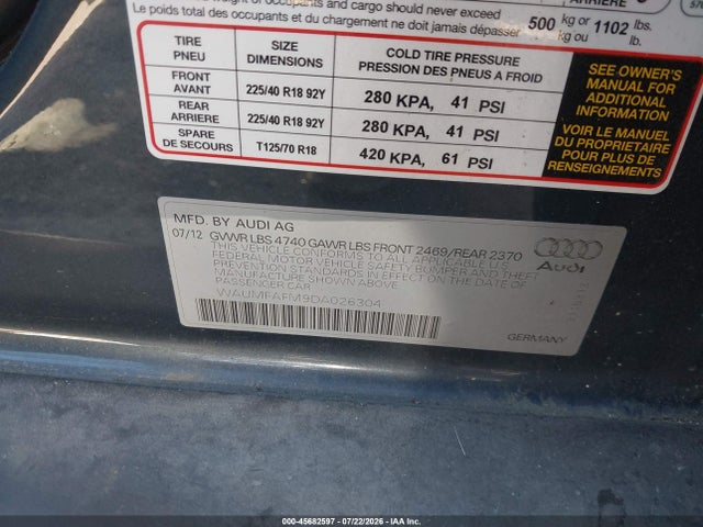 صورة 9 لـ 2013 AUDI A3 2.0T PREMIUM