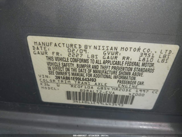 2009 Nissan SENTRA 2.0S 照片 9