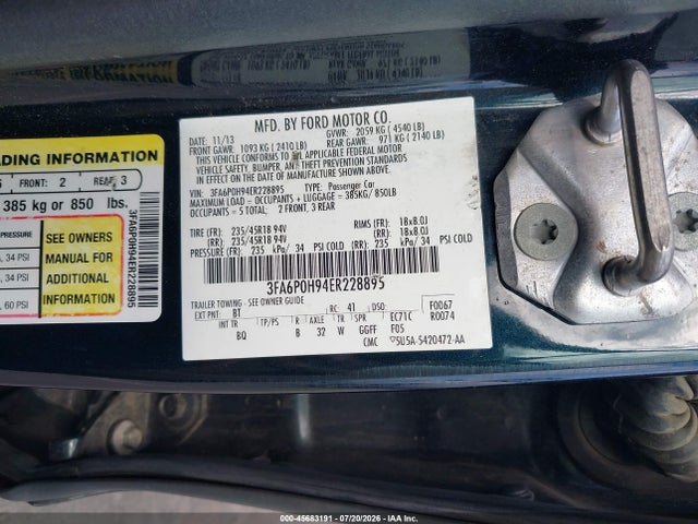 صورة 9 لـ 2014 FORD FUSION SE