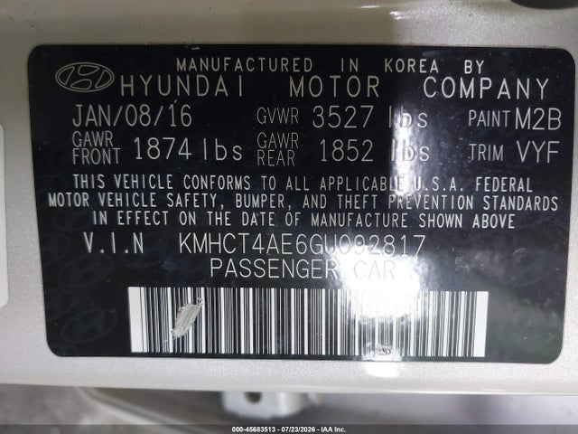 2016 Hyundai ACCENT SE 照片 9