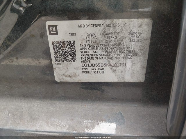 2019 CHEVROLET SONIC LS AUTO 9