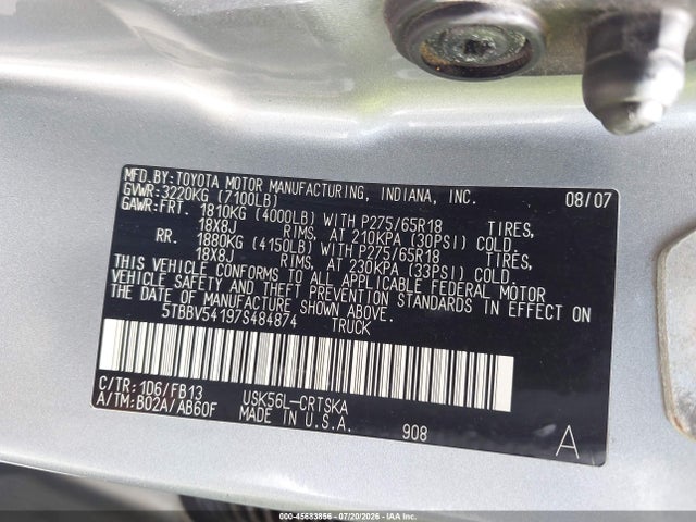 2007 Toyota TUNDRA SR5 5.7L V8 照片 9