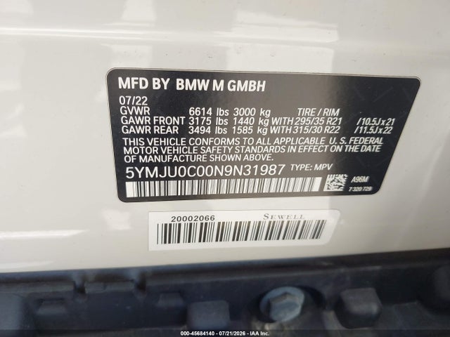 2022 BMW X5 M 9