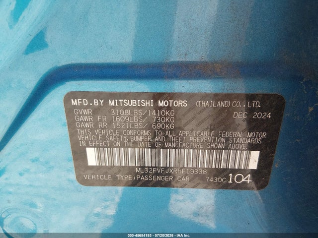 2024 Mitsubishi MIRAGE G4 SE 照片 9