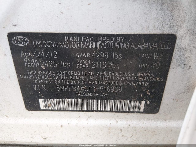 2013 Hyundai SONATA GLS 照片 9