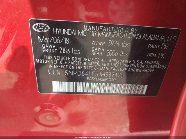 2018 Hyundai ELANTRA SEL 照片 9