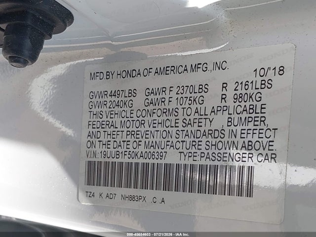 صورة 9 لـ 2019 Acura TLX TECH PKG