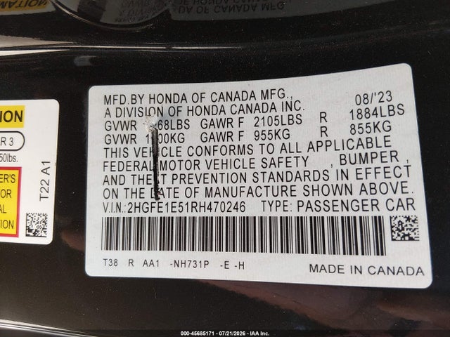 2024 Honda CIVIC SI SEDAN — фото 9