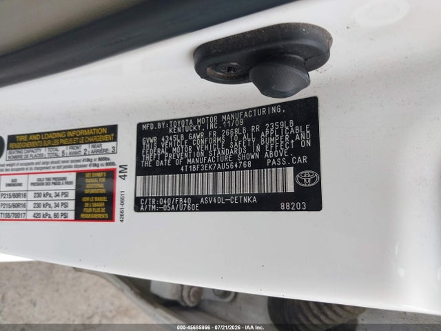 2010 Toyota CAMRY LE 照片 9