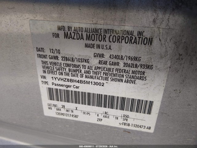 2011 Mazda MAZDA6 I SPORT 照片 9