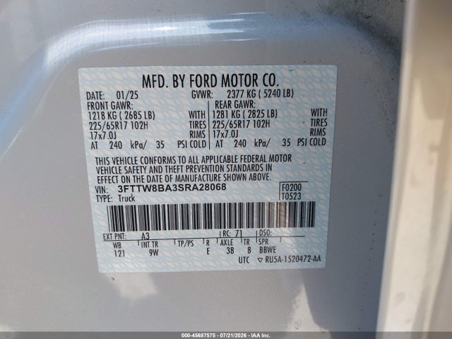 2025 FORD MAVERICK XL 9