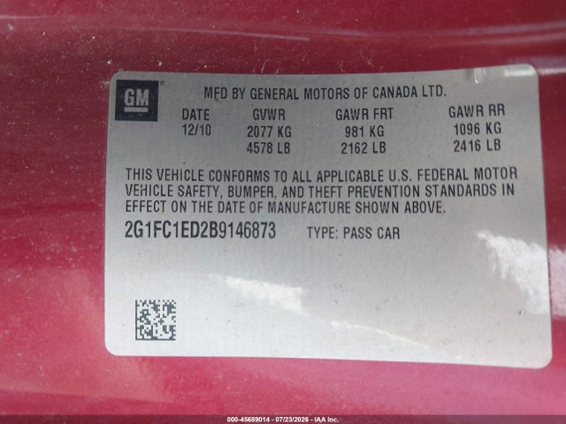 صورة 9 لـ 2011 Chevrolet CAMARO 2LT