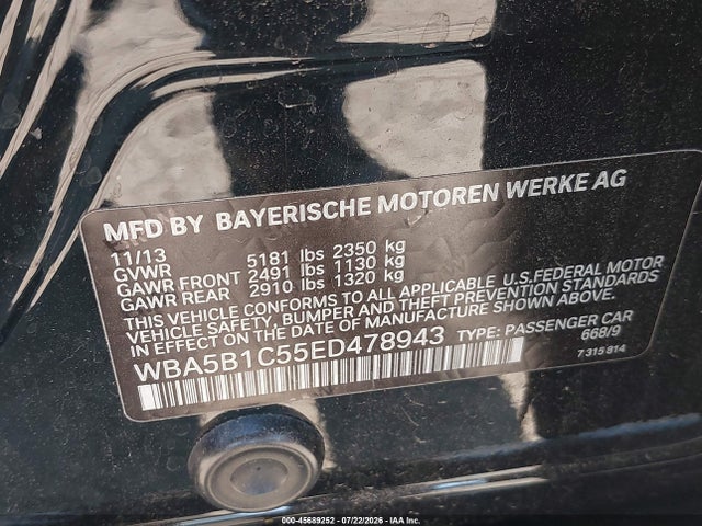 2014 BMW 535I — фото 9