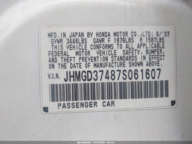 2007 Honda FIT 照片 9