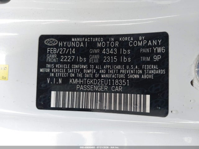 2014 Hyundai GENESIS 2.0T PREMIUM — фото 9