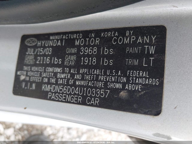 2004 Hyundai ELANTRA GT — фото 9