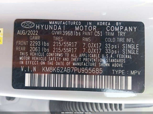 2023 HYUNDAI KONA SEL 9